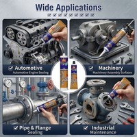 2.0 Sealant Berbasis Silikon Tahan Suhu Tinggi Netral, Tersedia OEM, Elastisitas Baik, Untuk Penyegelan Mesin Peralatan Industri