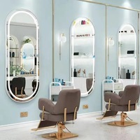 Miroir dédié à la lumière LED pour meubles de salon de coiffure et chaise de barbier pour salon de beauté