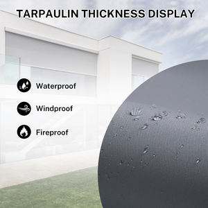 Cortina de vinilo impermeable multiusos de alta resistencia <span class=keywords><strong>para</strong></span> exteriores, cortina de Panel transparente <span class=keywords><strong>para</strong></span> pérgola, <span class=keywords><strong>porche</strong></span>, Gazebo - Product Image 6