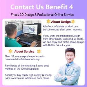 บ้านลมเป่าลมแบบมีสิ่งกีดขวางสำหรับแข่งขันสองเลน เหมาะสำหรับงานกลางแจ้ง - Product Image 5