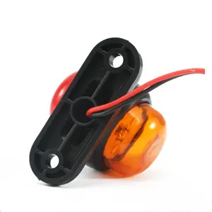 12-24v LED petits clignotants double face rouge ambre feux de position latéraux de camion