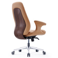 Chaise de bureau ergonomique professionnelle JORI en cuir PU, chaise de réception pour visiteurs, pivotante, design traditionnel, pour entreprise