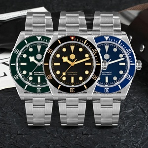 Montre de luxe pour homme San Martin SN0008-G, 40 mm, classique, rétro, plongeur, PT5000, automatique, mécanique, saphir, étanche 200 m - Product Image 5