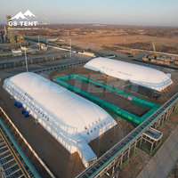 Tente gonflable extérieure de toit de membrane d'architecture de tissu de PVF/PVDF Structure de bâtiment de stockage grande tente de dôme d'air pour l'entrepôt