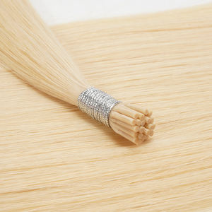 Capelli Umani Vergini Remy 100% con Punte in Cheratina a Doppia Trama, Colore <span class=keywords><strong>Biondo</strong></span> Dorato <span class=keywords><strong>Chiaro</strong></span> per Salone - Product Image 2