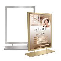 Support de carte en forme de T A5/A4, porte-panneau A6 portrait, double face, en acier inoxydable, pour menu