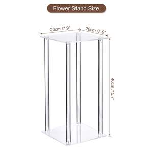 Xybp Modern Elegant Hoog Acryl Zeefdruk Feest Bloemenstandaard Vaas Kolompakket 2 Feestdecoraties - Product Image 3