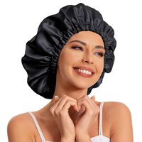 Bonnet de nuit en satin SOLPOP avec logo personnalisé – Bonnet de sommeil souple pour cheveux naturels et bouclés des femmes