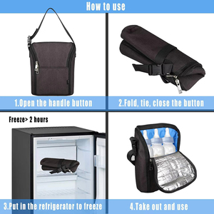 Bolsa Térmica Aislante <span class=keywords><strong>de</strong></span> Alto Rendimiento para Biberones, Bolsa Enfriadora <span class=keywords><strong>de</strong></span> Vino <span class=keywords><strong>de</strong></span> Poliéster Impermeable para Viajes, Suministro al por Mayor - Product Image 3