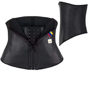 Cinture modellanti a clessidra con 9 stecche in acciaio integrate, design a doppio strato (lungo davanti + corto dietro), controllo forte, traspiranti, con cerniera inferiore - Product Image 6