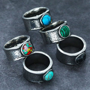 Anillos <span class=keywords><strong>Atila</strong></span> AJ-0217 de Acero Inoxidable Chapado en Oro con Forma de Animal y Piedras Preciosas para Hombre, Joyería Moderna de Estilo Hip Hop Punk para Fiestas - Product Image 1