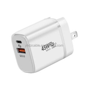 45W PD USB-C Fast Charger with Folding <b>Plugs</b> Universal Travel Adapter with QC3.0 UK/EU/US/AU Wall Charger for iPhone Laptop - Product Image 3