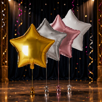 Ballon en aluminium BLN en forme d'étoile à cinq branches de 24 pouces, métallisé et coloré en Mylar, idéal pour la décoration de fêtes d'anniversaire, de mariages et du Nouvel An