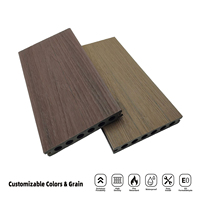 Planche composite bois-plastique de haute qualité pour terrasse extérieure, surface rainurée, co-extrusion, pour projets de passerelles de parcs publics