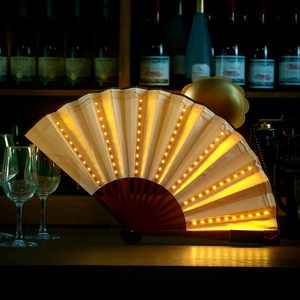 Hot Sale Personalized Led Hand Fan 10'' Folding Clack Hand Fan Custom Logo for Women Man Festival Parties <b>Rave</b> Accessories - Product Image 3