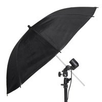 Parapluie Réflecteur de Studio Photo de 84 cm de Diamètre (33 pouces) Argent Noir Pliable pour Flash de Studio Diffuseur Speedlite