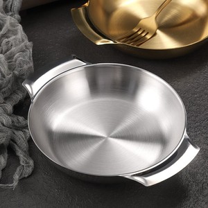 Stainless Steel Gold Double Ear <b>Pot</b> 24Cm <b>Induction</b> Compatible Portable Soup Stock <b>Pot</b> <b>For</b> Ramen Hot <b>Pot</b> Baking - Product Image 2