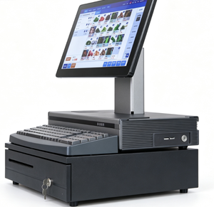 15.6" Standing All-in-One POS Terminal with Cash Drawer 80mm <b>Printer</b> for Supermarket Fresh Food Store Windows Android System - Product Image 2