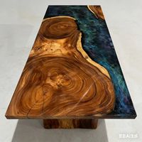 Traumhafter Sternenhimmel-Esstisch aus Harz mit Acrylbeinen, Wasserfest, Langlebig & Umweltfreundlich, Esszimmermöbel für Zuhause
