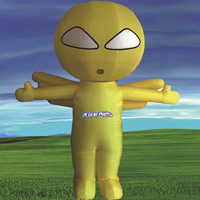 Promotion Commerciale : Mannequin Mascotte Multicolore de Dessin Animé pour Centre Commercial, Présentoir POP à Tête Rembourrée