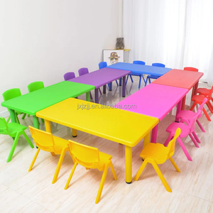 Plastic Modern Eco-Friendly Durable Kindergarten School Furniture Children's Study Tables and Chairs Set
