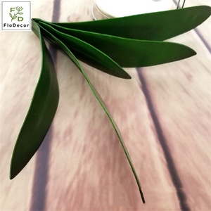 Оптовая продажа, большие искусственные листья орхидеи-бабочки, на ощупь для украшения цветов орхидеи - Product Image 5