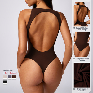 Completo Yoga Modellante con Logo Personalizzato, Tuta Aderente con Corsetto Interno, Abbigliamento Fitness Femminile - Product Image 4