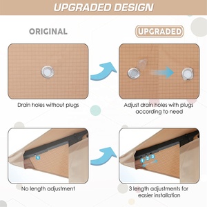 ABCCANOPY Outdoor Garden Stand Lazer 100% impermeável Gazebo com lados Proteção UV Bali Gazebo Pergola Soft Top Gazebo - Product Image 4