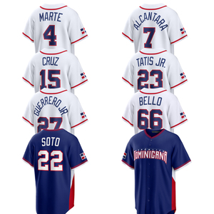 Maillots de football américain personnalisés 2026 de l'équipe dominicaine – Uniformes brodés pour jeunes avec logos - Product Image 1