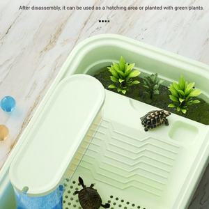 UE <b>Turtle</b> Breeding <b>Tank</b> Acrylic Lightweight Durable Ecological Landscaping Home Small Climbing Platform Bottom Drainage Special - Product Image 4