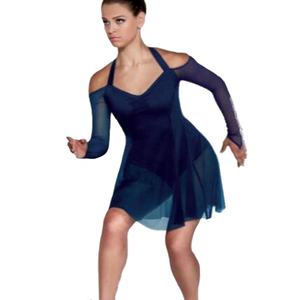 MiDee <span class=keywords><strong>2023</strong></span> nouvelle robe en maille lyrique élégante licou cou danse justaucorps fille enfant vêtements de danse femme robes de danse courtes pour les femmes - Product Image 4