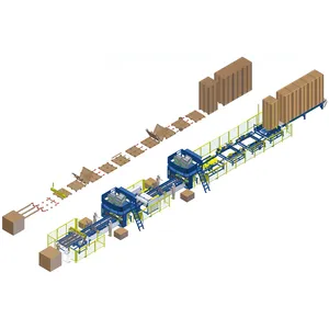 Euro Automatic Wood Pallet Making Machine Assembly Line Of Wooden Pallets