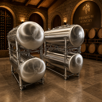 Cuve de fermentation horizontale Tonsen 10HL 20HL en acier inoxydable 304 avec enveloppe de refroidissement pour brasserie