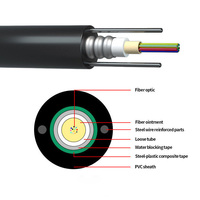 Câble à fibre optique monomode extérieur blindé avec fils d'acier, 4, 6, 8, 12, 16, 24 fibres, pour réseau