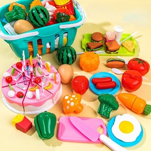 Set da Cucina Giocattolo in Plastica per Tagliare Frutta e Verdura, Cesto per Torte per Bambine Appassionate di Cucinare - Product Image 5