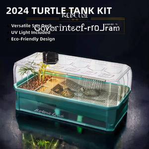 Nouveau kit de démarrage pour aquarium de tortues comprenant des accessoires pour animaux de compagnie, pont solaire, aquarium pour tortues d'ornement - Product Image 2