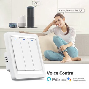 สวิตช์ไฟอัจฉริยะ WiFi 10A สำหรับคอมพิวเตอร์ ขายดี มาตรฐาน UK/EU แผงสัมผัสติดผนัง ปุ่มกด - Product Image 2