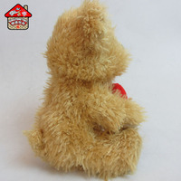 Porte-clés en peluche, Mini ours en peluche, look vintage avec cœur rouge, jouet, nouvelle collection
