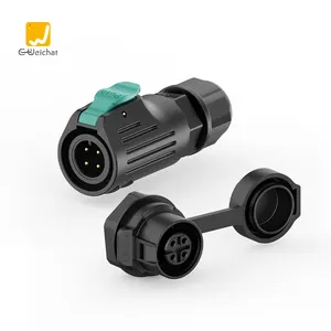 E-Weichat LP12 M12 Plastic PBT Electrical Conductivity Connector 2 Pin 5 Pin Male Female M12 Male Wire Connector