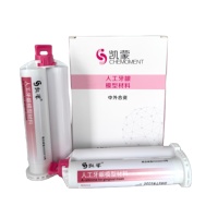 Set Masker Gusi Silikon Kaku/Elastis Kelas Laboratorium Gigi untuk Rusia, Kotak Kosong Pink Buatan Khusus