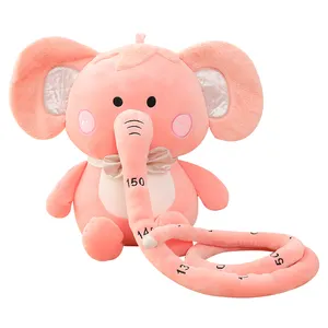 Elefante de peluche para niños, juguete de peluche suave de 150cm, con regla de altura y nariz larga