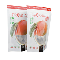 Emballage personnalisé en sachet refermable brillant pour aliments congelés, fruits secs, sachet en aluminium, fermeture éclair en plastique, sachet en mylar debout