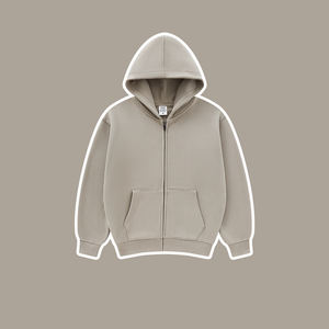 Sweat à capuche T1110 365 g/m² pour garçons et filles, en polaire plus épais, fermeture éclair, veste de sport avec col à capuche - Product Image 6