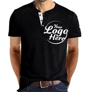 Men's Customizable Short Sleeve <b>Henley</b> Shirts Casual Button T Shirts with Pocket Available in Bulk - Product Image 4