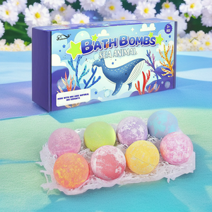 Nuevo juego de bombas de baño orgánicas veganas personalizadas hechas a mano para relajarse - Product Image 1