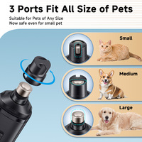 Nouvelle lime à ongles électrique rechargeable par USB pour animaux de compagnie, polisseuse pour chats et chiens avec brosse peigne, outils de toilettage pour animaux
