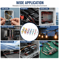 Connecteurs de fils thermorétractables BOERDA, bornes d'épissure isolées, 50 pièces par boîte