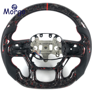 Volante Deportivo <span class=keywords><strong>de</strong></span> Fibra <span class=keywords><strong>de</strong></span> Carbono Forjado para Dodge Ram RX Rebel 1500 3500 4500 SRT 2018-2022 - Product Image 1