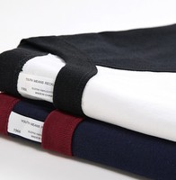 T-shirt uni surdimensionné pour homme de haute qualité en coton 240g, modèle parent-enfant, avec empiècement d'épaule, demi-manches et blocs de couleur, vente en gros