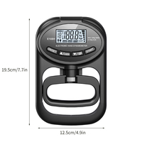 Medidor de Fuerza de Agarre Electrónico Recargable, Material ABS Ligero, Medidor de Fuerza de Dedos para Ejercicios de Fitness